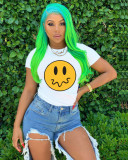 Women's Print Smiley Fashion All-match Top T-Shirt