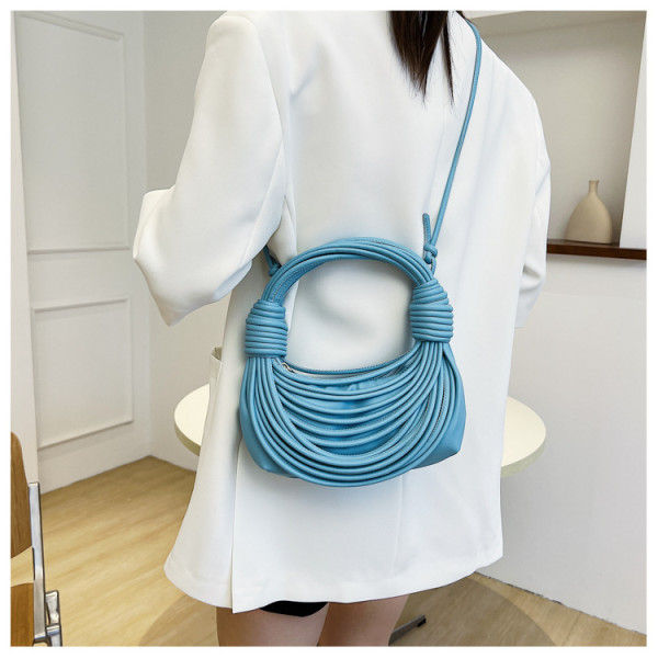 Fashion creative personality multi-color women's bag woven handbag net red knotted diagonal bag KH908