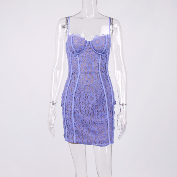 Sexy Lace Backpack Hip Sling Dress Dress