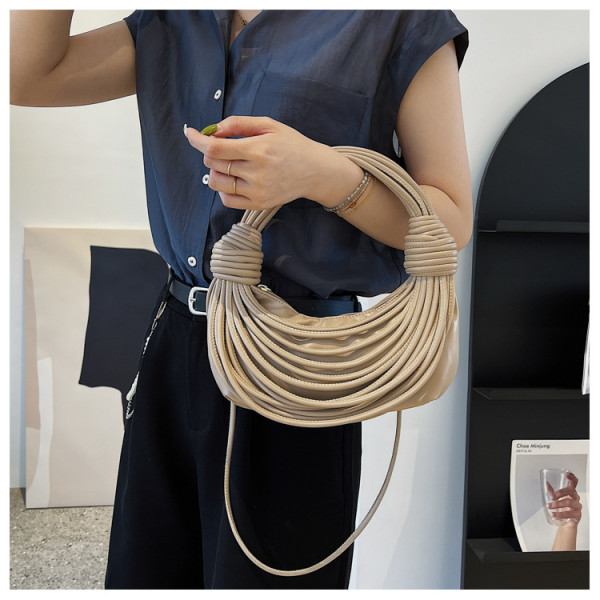 Fashion creative personality multi-color women's bag woven handbag net red knotted diagonal bag KH908