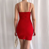 Fashion sexy tube top slim bag hip suspender dress
