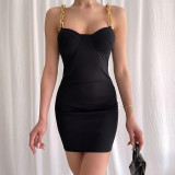 Fashion sexy tube top slim bag hip suspender dress