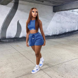 Casual Fashion Solid Color Label Set of Two