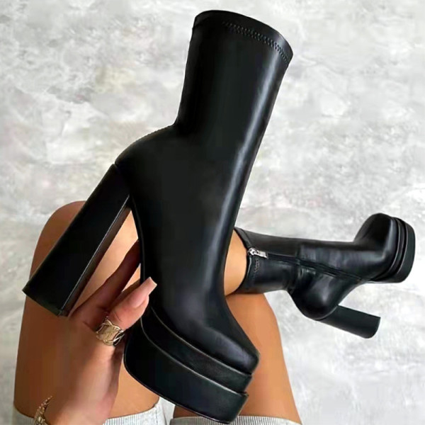 super high heel platform ankle boots FL676947452864