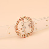 Simple and versatile rivet plastic women's belt  LX652426193850