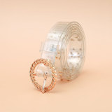 Simple and versatile rivet plastic women's belt  LX652426193850