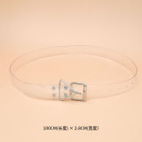 Transparent Double-Breasted Geometric Belt  LX652328740262