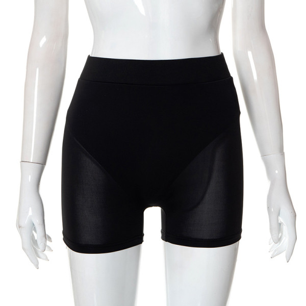Casual sexy tight-fitting hip-raising high-waist elastic shorts