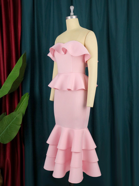 Dress, mid-length design, niche skirt, belly-covering dress, banquet dress
