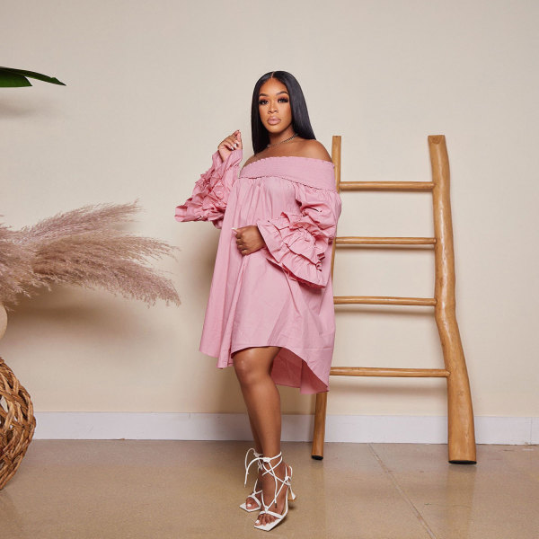 Slim Fit Off Shoulder Dress