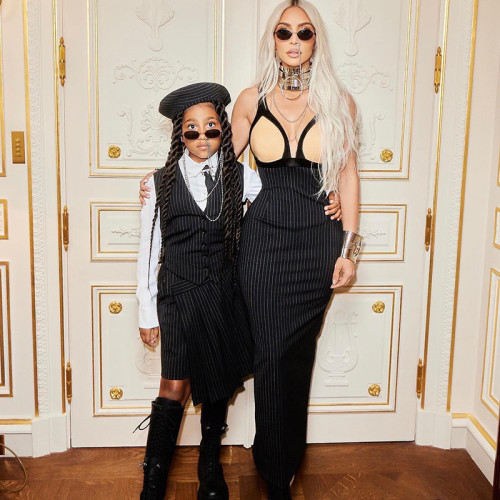 Fashion Sexy Sling Deep V Neck Backless Striped Slim Dress