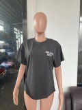 Loose Street Letters Print T-Shirt