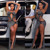 Women's Sexy Nightclub Celebrity Irregular Hollow Out Dress Women's Sexy Nightclub Celebrity Irregular Hollow Out Dress