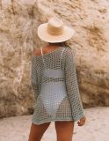 Beach Blouse Cutout Knit Resort Knit Blouse