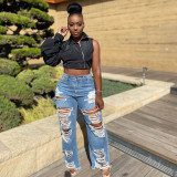 Women's Short Zip Single Sleeve Jacket