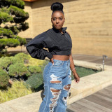 Women's Short Zip Single Sleeve Jacket