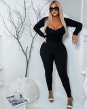 Solid Color Sexy Tight Trend Suit Casual Yoga Two-piece Set