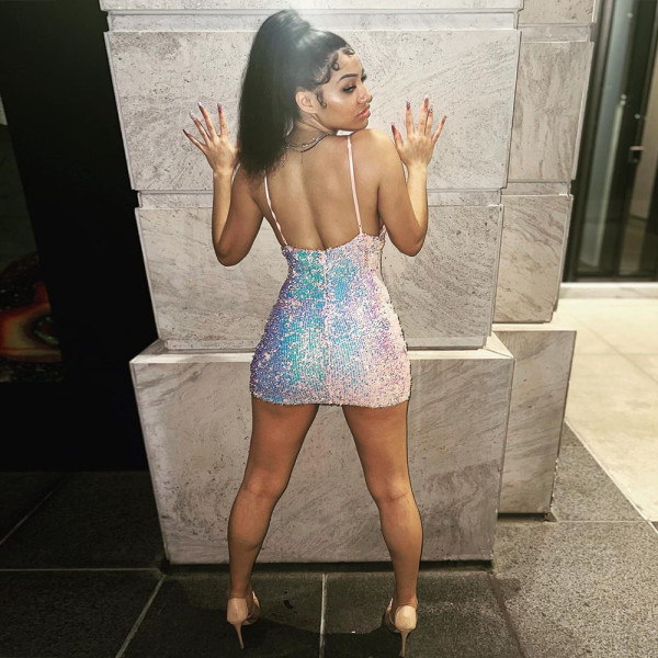 Women's Sexy Slim Fit Backless Sequin Slip Dress