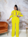 Mesh Panel Sexy Jumpsuit