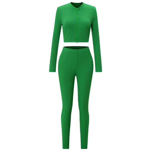 Fashion Casual Suit Double Open Zipper Pants Set