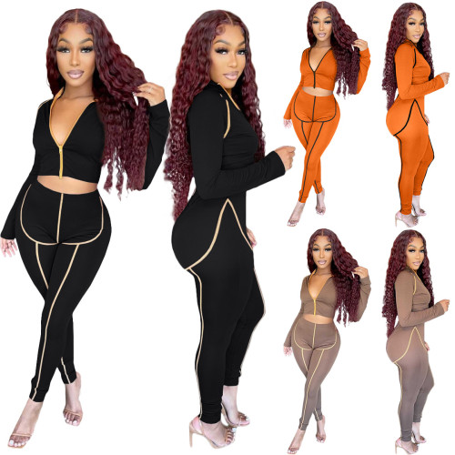 Fashionable women's clothing front and back two-piece suit