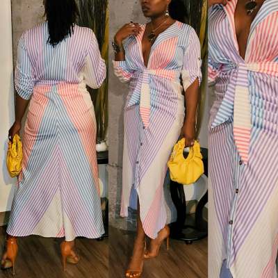 custom-print cardigan dress
