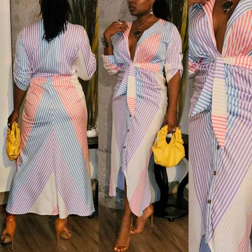 custom-print cardigan dress