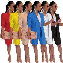 Women's suit suit jacket shorts two-piece spring and summer casual suit Women's suit suit jacket shorts two-piece spring and summer casual suit