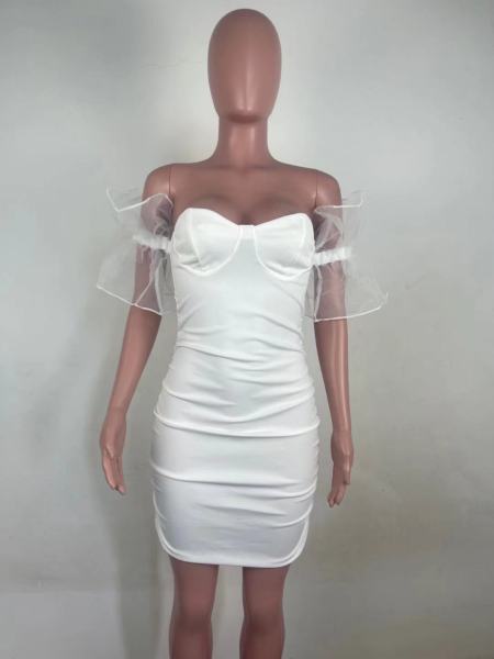 sexy irregular sleeve dress