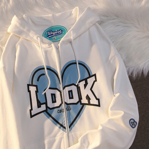 hooded sweater women's cardigan loose design coat