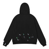 Net red same style hand-painted design graffiti hooded sweater