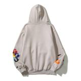 Graffiti Splash Print Embroidered Sweatshirt Couples