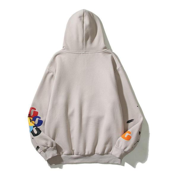 Graffiti Splash Print Embroidered Sweatshirt Couples