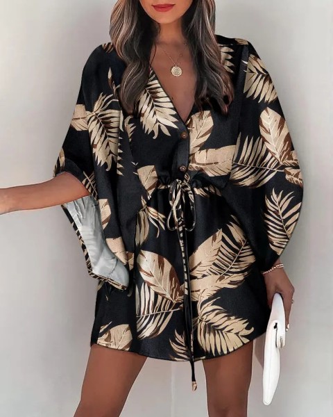 Fashion Print Shirt Dress