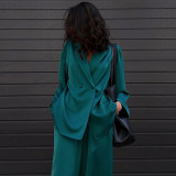 Fashion Casual Draped Satin Suit Trousers Two Piece Women's Clothing