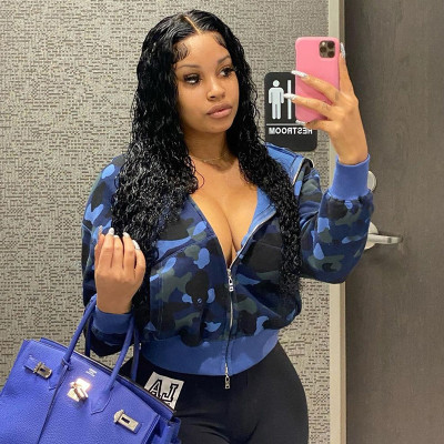 Fashion shirt sexy zipper camouflage hooded short sweater