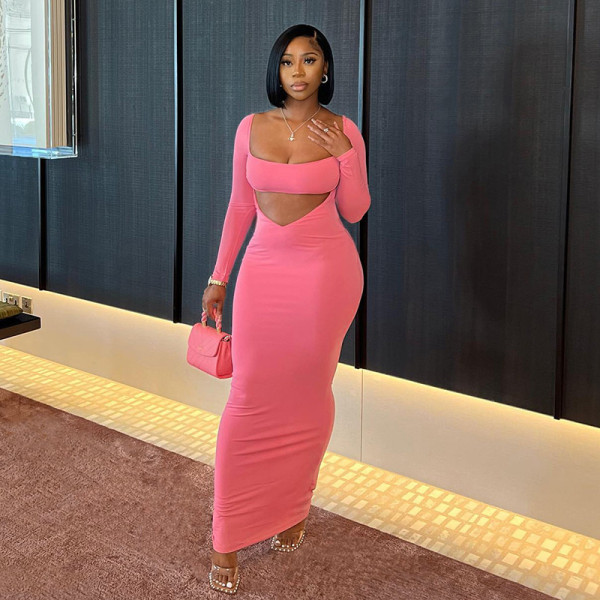Fashionable one-shoulder temperament slim sexy hip-lifting dress