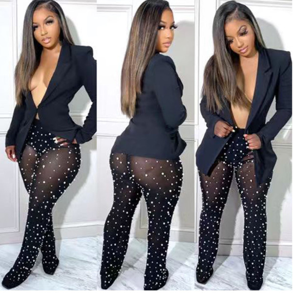 Women's fashion suit mesh Stud Set