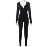 Letter Print Long Sleeve sexy T-shirt buttock lifting Pants Set