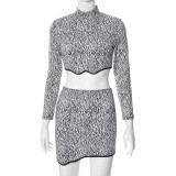 Open navel miniskirt 2-piece set