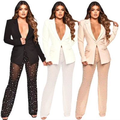 Women's fashion suit mesh Stud Set