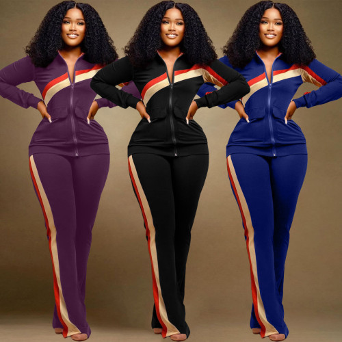 Athleisure Fashion Two Piece Pocket Suit