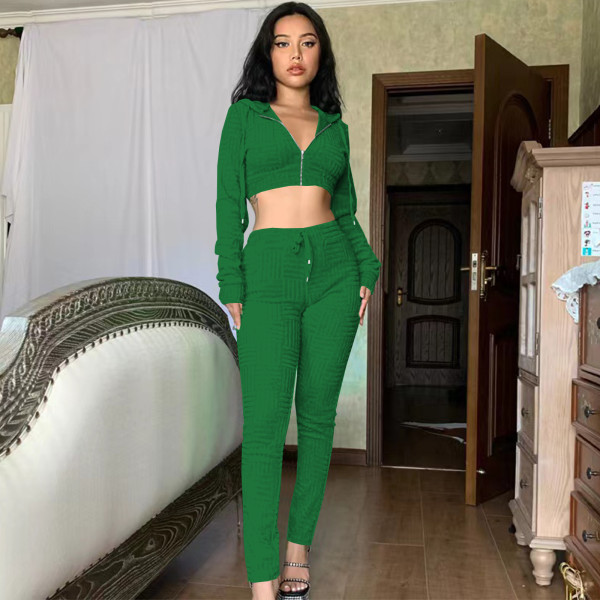 Staff Towel Bra Chain Hooded Two-Piece Set
