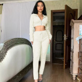 Staff Towel Bra Chain Hooded Two-Piece Set