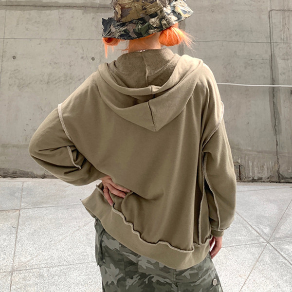Splicing printing net red fashion trend street shooting personality star women's jacket