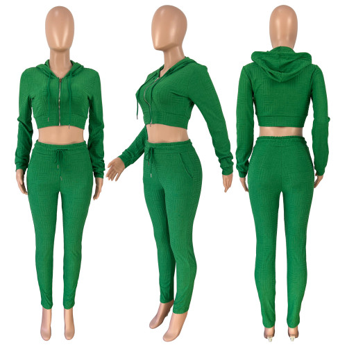 Staff Towel Bra Chain Hooded Two-Piece Set