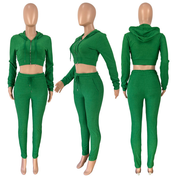 Staff Towel Bra Chain Hooded Two-Piece Set