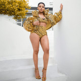 Fashion Sling Leopard Suit