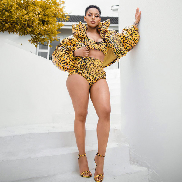 Fashion Sling Leopard Suit