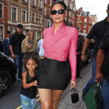 Fashion Personality Slim Top Short Skirt Suit